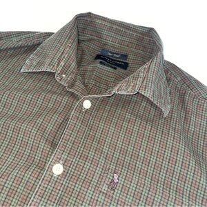 Burnt Umber Multicolor Plaid Button Down Shirt